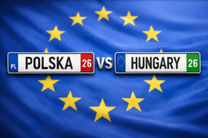 Porównanie polskich tablic tymczasowych i węgierskich tablic tranzytowych na tle Unii Europejskiej – różnice w tranzycie pojazdów z UE